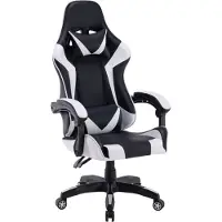 Top E Shop Chaise gaming LEMBIT – noir / blanc