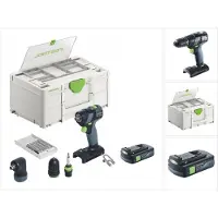 Festool TXS 18-Basic-Set Perceuse-visseuse sans fil 18 V 40 Nm Brushless + 1x batterie 3,0 Ah + Systainer - sans chargeur