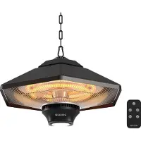Auronic Terrace Heater - Chauffage infrarouge - Suspendu - 20m2 - Electrique - 2000W - Télécommande - 3 niveaux - Noir