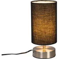 QAZQA Lampe de table moderne noire avec acier - Milo 2