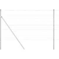 vidaXL Ground Fix Clôture en fil de fer soudé 50 x 1,4 m (L x H)