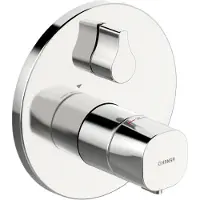 Hansa HANSALIVING Mitigeur de bain et douche, set de finition/thermostat, rond, sans dispositif de s