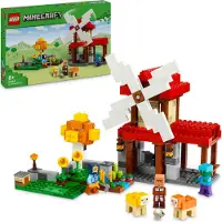 LEGO Minecraft La ferme du moulin à vent, jouet pour enfants adapté du jeu vidéo avec modèles et équipement, set de jeu d'aventure avec zombie, cadeau pour garçons et filles à partir de 8 ans 21262
