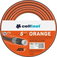 Cellfast Orange ATSV - Tuyau de jardin (5 couches, résistant a los flash UV, 24 bar, pression de rupture (1/2", 50 m).
