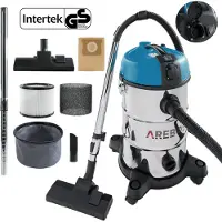 Arebos Aspirateur industriel 1300 W | Aspirateur eau et poussières | Réservoir 30 L bleu