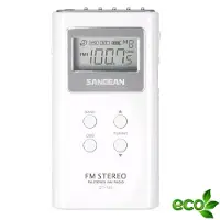 Sangean DT-120, radio (écran LCD, 120 W, 1,5 V), blanc