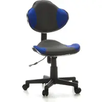 Hjh OFFICE Siège De Bureau / Siège Pivotant Kiddy Gti-2, Tissu Gris / Bleu Hjh Office