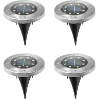 Huismerk Lampes solaires à LED de jardin enterrées 4 pcs