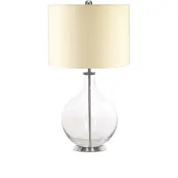 Elstead Lighting Lampe de table avec abat-jour Orb, couleur crème, 1xE27x60W, verre, dimensions : 67x36x36 cm, IP20, Elstead