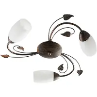LINDBY Plafonnier , Stefania, dimmable, Brun / rouille, Salon / séjour, Verre, Ancien