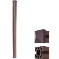 MCW Poteau en WPC pour clôture Sarthe en WPC, pilier, système de connexion 1,88