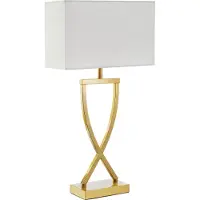 TecTake Lampe de table AVINA 60W - couleur laiton