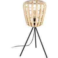 Eglo Montezuelo, noir, naturel/naturel, acier, bois, IP20, II, E27, 1 ampoule(s)