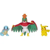 Jazwares Dreierpack Pikachu2 Schiggy1 Resladero - Battle Figur
