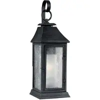 Elstead Lighting Applique murale rétro d'extérieur en zinc vieilli foncé E27 60 W Shepherd Feiss
