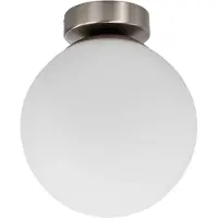 LINDBY Plafonnier , Lennie, dimmable, Blanc, Salle de bains, Verre, Moderne