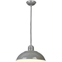 Elstead Lighting Suspension Franklin grise 1xE27x60W en métal, dimensions : 234,9 x 30 x 30 cm, IP20, Elstead