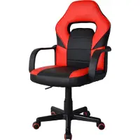 Vdd Chaise de jeu Thomas junior - chaise de bureau gaming - réglable en hauteur - rouge noir
