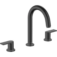 Hansgrohe HG Mélangeur lavabo 3 trous VERNIS Shape avec vidage à tirette. 1 1/4 pouce noir mat