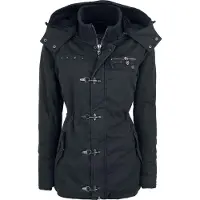 Rock Rebel by EMP Manteau d'hiver de - She Rules - M - 4XL - pour Femme - noir - Taille 3XL