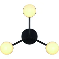 Nordlux Plafonnier noir Contina Design 3 lumières