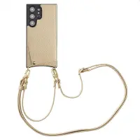 Selencia Coque de télephone Nova avec cordon et porte-cartes Samsung Galaxy S24 Ultra - Beige