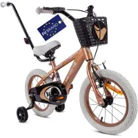 Sun baby Verdant Rowan Vélo enfant Garçons Vélo roues stabilisatrices 12 14 16 pouces à partir de 3-5 ans BMX Enfants Vélo (14 pouces,cappuccino)