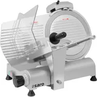 Saro Trancheuse modèle AS 300 avec affûteur de couteaux et anneau de protection.