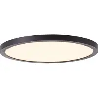 Brilliant LED Panneau apparent TUCO | Ø 25 cm Plafonnier fonctionnel | 16 W 2100 lm 2700 K | Plastique | Noir/Blanc