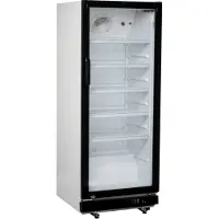 Saro Réfrigérateur commercial de 310 litres - 1 porte vitrée verrouillable à fermeture automatique