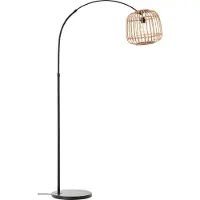 Brilliant Lampe à arc en rotin Nikka 171 cm