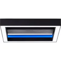 Brilliant Icarus LED Applique murale et plafonnier 30x30cm noir G99312/76 RGB Télécommande
