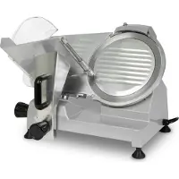 VERTES Trancheuse Gastro Trancheuse électrique de 150W, couteau de 250mm de diamètre, épaisseur de coupe de 0 à 12mm