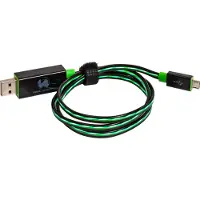 RealPower Datenkabel LED grün micro-USB auf USB