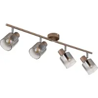 Globo Lampe de plafond Walton Café marron 4 clairs