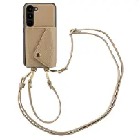 Selencia Coque de télephone Sera avec cordon et porte-cartes enveloppe pour Samsung Galaxy S23 - Taupe