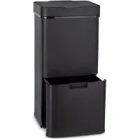 Klarstein Royal Trash Matte black Poubelle à capteur 72 L acier inoxydable noir mat