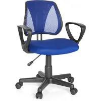 Hjh OFFICE Chaise De Bureau Enfant / Siège De Bureau Enfant Kiddy Cd Tissu Maille Bleu