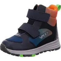 VADO Bottes 'Smiley Velcro' bleu marine / vert fluo / orange / blanc