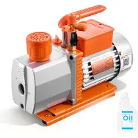 Vevor Pompe à Vide 7 CFM 198 L/min Pompe à Vide Climatisation Palettes Rotatives 2 Étages Compatible R134a R22 R410a R1234YF R32 pour Entretien Climatiseurs Automobiles Dégazage Résine