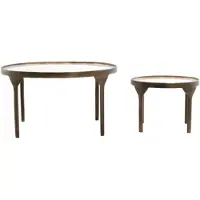 Light & Living Table basse ELI crème antique bronze