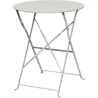 Bolero Table de patio ronde pliante , gris acier, 60 cm
