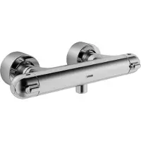 Hansa care douchekraan thermostatic met verdekte afsluitbare koppelingen chroom