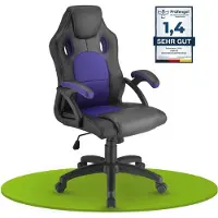 Juskys Chaise de bureau / Chaise de jeu - Montréal - Violet