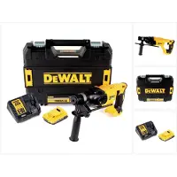 DeWalt DCH 133 D1 Marteau combiné sans fil 18V 2,6J SDS plus Brushless + 1x batterie 2,0Ah + chargeur + TSTAK