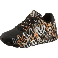 SKECHERS Baskets basses 'Uno James' bronze / noir / argent