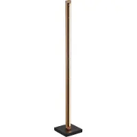 Globo Lampadaire design Starla noir avec bois 113cm