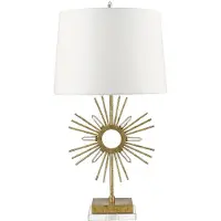 Gilded Nola Lampe de table, lampe design, acier, or, H 77,1 cm