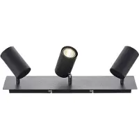LINDBY Plafonnier , Joffrey, dimmable, Noir, Salon / séjour, Métal, Moderne