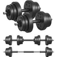 Songmics Kit Haltères Musculation, Poids Ajustable,20 Kg, Noir